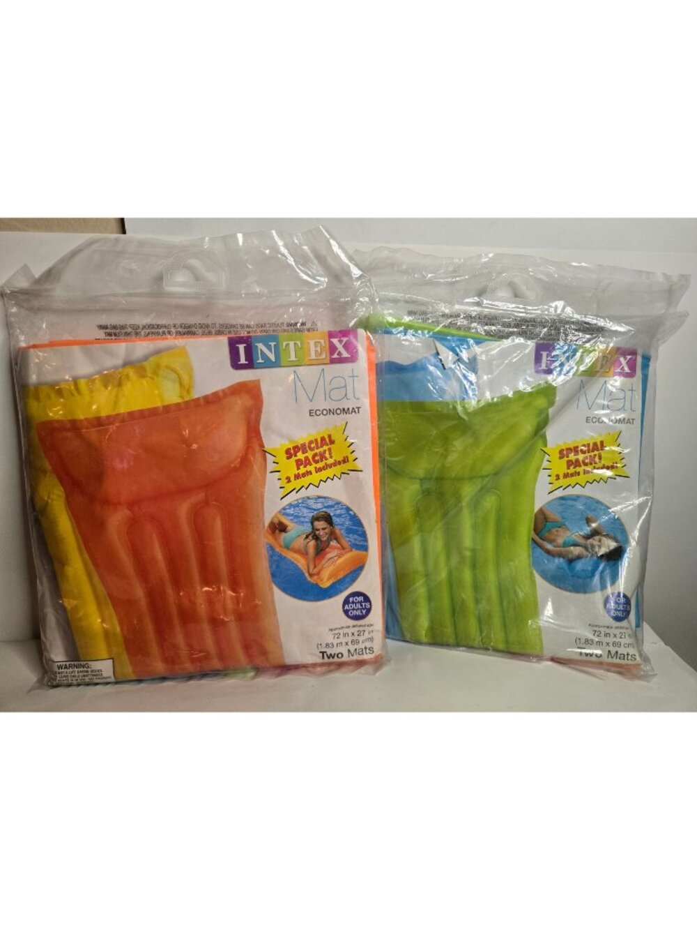 Intex Economat Float Rafts Adult Swimming Fun 2 Floats Per Pack Sold Separately
